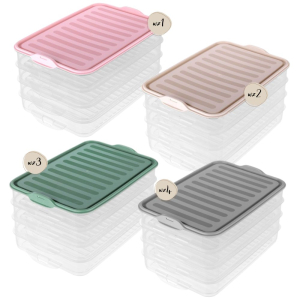 Pojemnik warstwowy na sery, wędliny do lodówki 4x0,75L RAVI